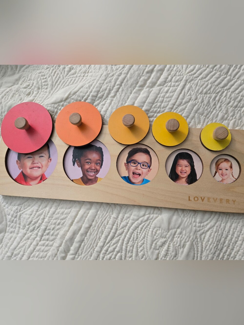 Wooden Lovevery colorful kid puzzle
